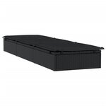 vidaXL Transats 2 Pièces avec table noir résine tressée