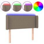 vidaXL Tête de lit à LED Taupe 83x16x78/88 cm Tissu