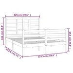 vidaXL Cadre de lit sans matelas bois massif 120x190 cm