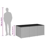 vidaXL Boîte de rangement de jardin résine tressée 180x90x70 cm marron