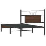 vidaXL Cadre de lit sans matelas chêne marron 75x190cm bois ingénierie