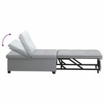 vidaXL Canapé-lit escamotable Gris clair 194 x 50 x 82 cm Contreplaqué