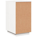 Armoire de bureau rangement pratique bois massif de pin 40 x 50 x 75 cm style rustique finition mate en bois blanc 02_0048421