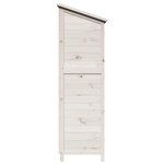 vidaXL Abri de jardin Blanc 59 x 56 x 176 cm Bois de Sapin Massif