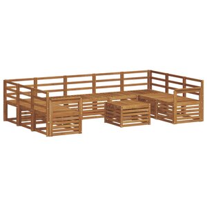 vidaXL Ensemble de canapés d'extérieur 10 pc Naturel