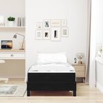 vidaXL Lit boxspring avec matelas Noir 90 x 190 cm Velours