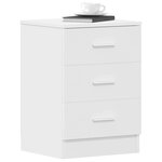 vidaXL Tables de chevet 2 Pièces Blanc 38x35x56 cm Bois d'ingénierie