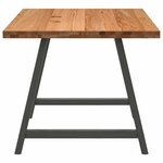 vidaXL Table à manger marron clair bois de chêne massif rectangulaire