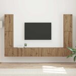 vidaXL Ensemble meuble TV 8 Pièces Chêne artisanal Bois d'ingénierie