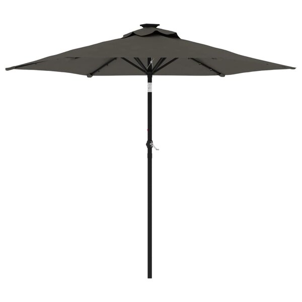 vidaXL Parasol de jardin avec mât en acier anthracite 225x225x212 cm
