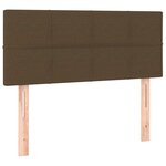 vidaXL Sommier à lattes de lit et matelas marron foncé 120x190cm tissu