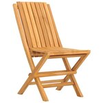 vidaXL Chaises de jardin pliantes lot de 2 47x47x89cm bois massif teck