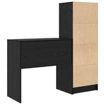 vidaXL Bureau avec tiroir avec étagère avec stockage 2 Pièces Chêne noir