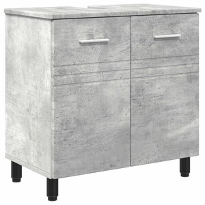 vidaXL Unité de vanité de salle de bain Gris béton 60 x 35 x 60 cm