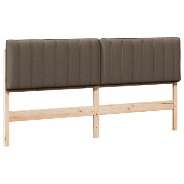 vidaXL Tête de lit capitonnée Marron et Taupe 200 cm Pin massif
