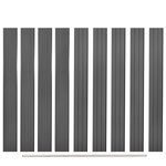 vidaXL Panneaux de clôture de remplacement 9 Pièces WPC 170 cm Gris