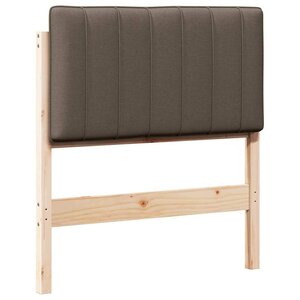 vidaXL Tête de lit capitonnée Marron et Taupe 80 cm Pin massif