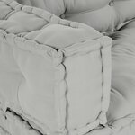Coussin de canapé Pallet vidaXL avec appui-bras et dossier en tissu gris