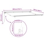 vidaXL Cadre de auvent manuel Réglable Blanc 3 x 2 5 m Acier