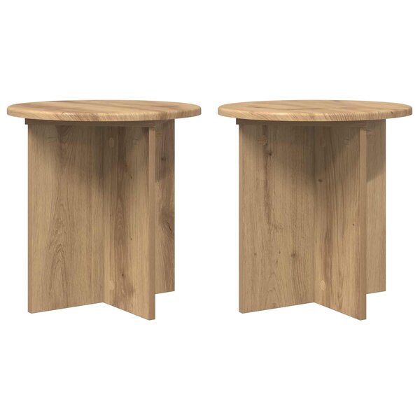 vidaXL Support de Plante 2 pièces Chêne artisanal 40 x 40 x 40 cm