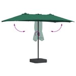 vidaXL Parasol de jardin Vert 385 x 209 x 244 cm Polyester