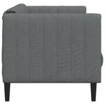 vidaXL Canapé à 2 places gris foncé tissu