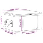 vidaXL Boîte de rangement avec fenêtre latérale transparente Gris