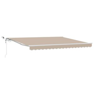 vidaXL Auvent Rétractable Beige 400 × 350 cm Polyester et métal