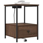 vidaXL Cabinet de chevet Chêne brun 42 x 41 x 56 cm Bois d'ingénierie