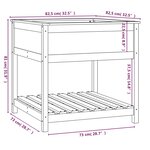 vidaXL Jardinière avec étagère Blanc 82 5x82 5x81cm Bois massif de pin