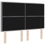vidaXL Tête de lit LED avec bandes LED Gris clair 160 cm tissu