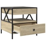 vidaXL Table basse avec LED Infinity chêne sonoma 50x50x51 cm