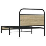 vidaXL Cadre de lit sans matelas 100x190 cm chêne sonoma