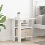 vidaXL Table de chevet 2 Pièces Blanc 41 x 40 x 45 cm Bois d'ingénierie