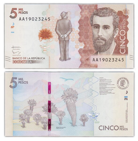 Billet de Collection 5000 pesos 2015 colombie - Neuf - P459