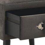 vidaXL Tables de chevet 2 Pièces Gris 40x35x40 cm Velours