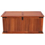 vidaXL Coffre de rangement 79x34x32 cm Bois d'acacia solide
