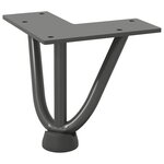vidaXL Pieds en épingle à cheveux pour table basse 4 pièces Anthracite 10 cm Acier massif