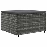 vidaXL Salon de jardin 5 Pièces avec coussins Gris Résine tressée