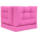 vidaXL Coussin de canapé d'extérieur 3 Pièces Rose Polyester
