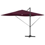 vidaXL Parasol Roma à Bras Déporté Rouge  Noir 352 x 251 x 265 cm