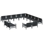 vidaXL Ensemble de canapé de jardin 13 Pièces Anthracite Acier