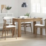 vidaXL Table à manger chêne artisanal 120x60x76 cm bois d'ingénierie