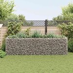 vidaXL Lit surélevé à gabion Acier 360x90x100 cm
