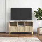 vidaXL Meuble TV 102 x 34 5 x 50 cm Chêne Sonoma Bois d'ingénierie