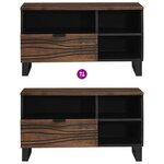 vidaXL Meuble TV Marron 80 x 33 x 46 cm bois de manguier massif