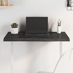 vidaXL Dessus de table marron foncé bois chêne massif traité