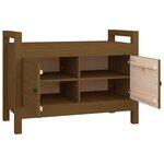 vidaXL Banc d'entrée Marron miel 80x40x60 cm Bois de pin massif