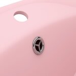 vidaXL Lavabo ovale de luxe à trop-plein Rose mat 58 5x39 cm Céramique