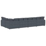 vidaXL Canapé modulaire avec coussins en velours gris foncé